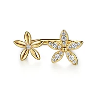 Flowers Diamond Open Ring