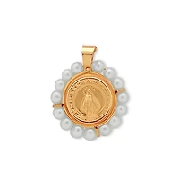 Virgen Milagrosa Pearl 14.5MM Pendant