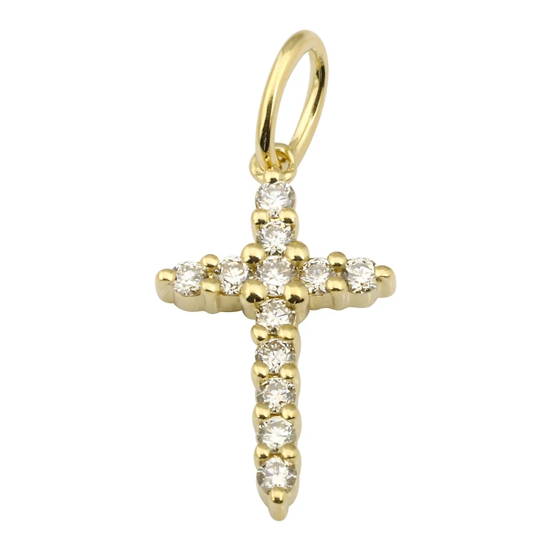 Perfect Diamond Cross Pendant 12.5MM