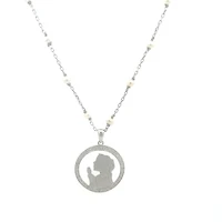 Virgen Nina Pearl and Diamond Necklace