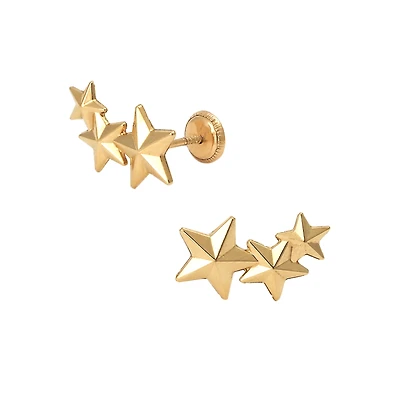 Gradient Star Crawler Stud Earrings