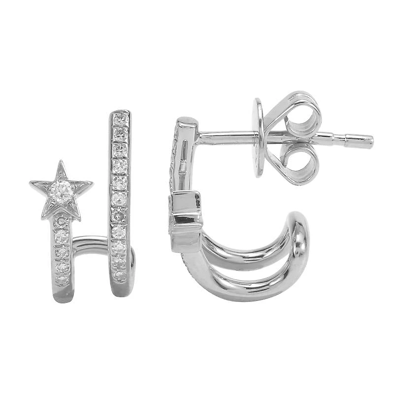 Shooting Star Huggie Earrings