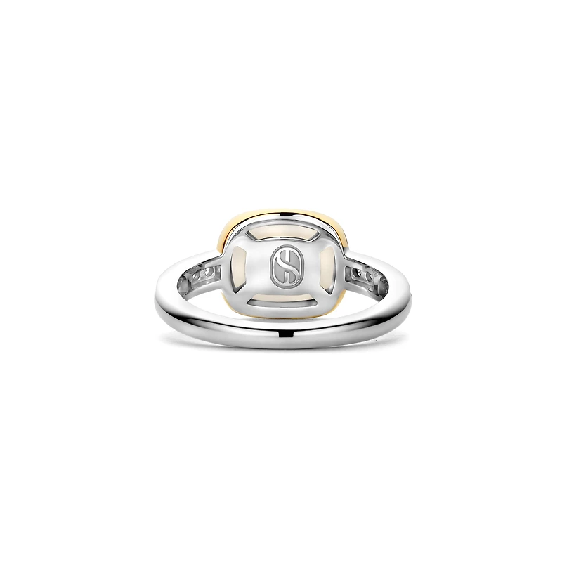 Milky Quartz Facetted Ring