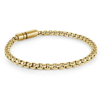 4MM Round Box Link Swivel Clasp Steel Bracelet