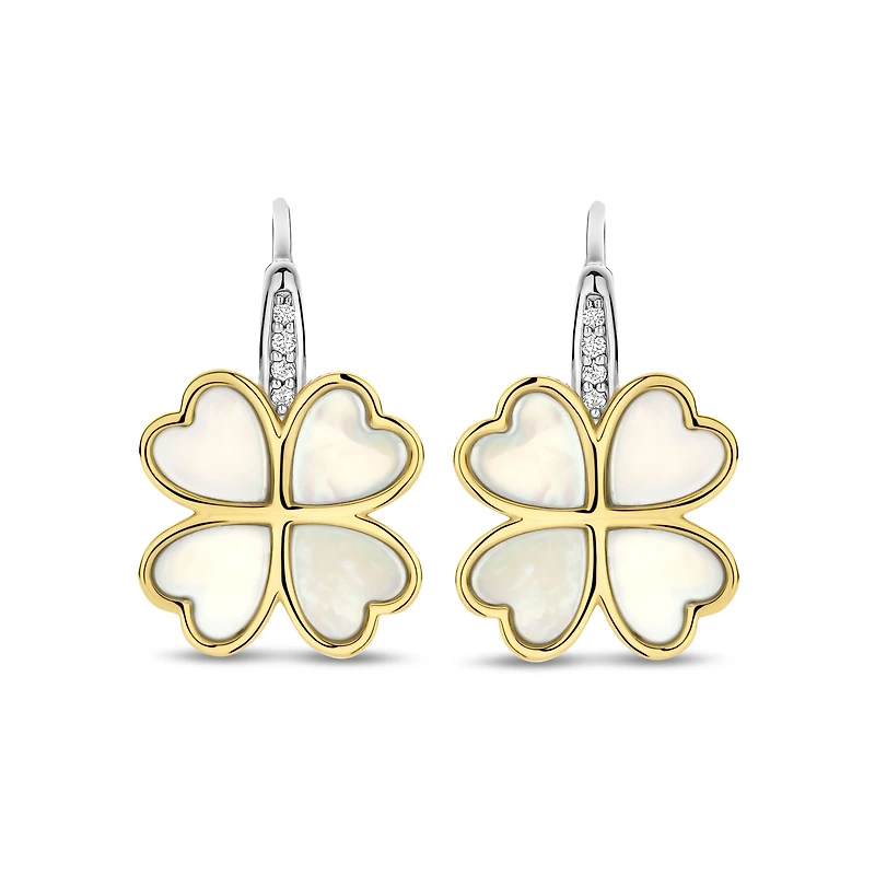 Clover Mother Pearl Drop Earrings