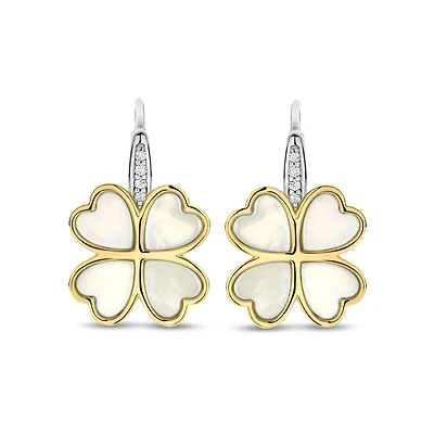 Clover Mother Pearl Drop Earrings