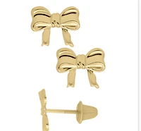 Gold Bow Earrigs