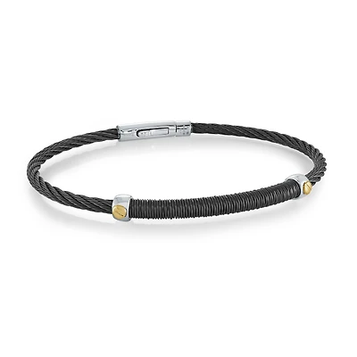 Black IP Steel Cable Bracelet