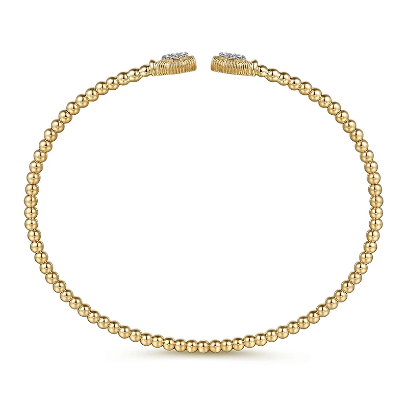 Hexagon Split Diamond Bangle Bracelet
