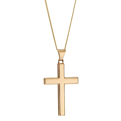 35MM Solid Gold Cross Pendant