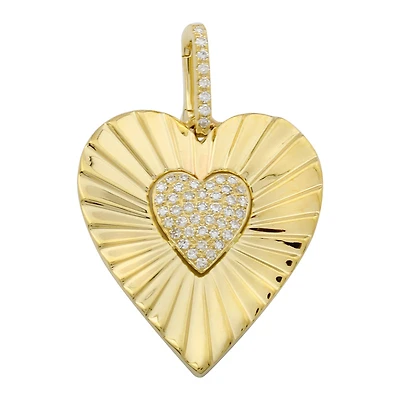 Mercyful Heart Pendant with diamonds