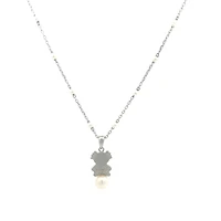 Girl on a Pearl Diamond Necklace