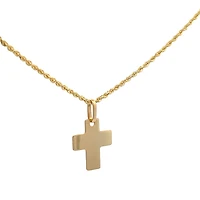 16.5MM Flat Gold Cross Pendant
