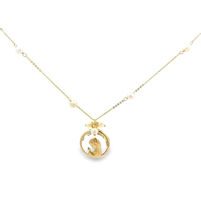 Virgen Nina 13MM Round Glass Necklace