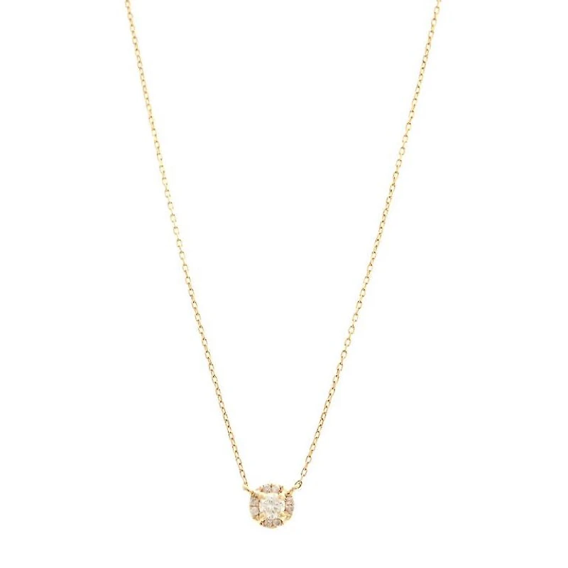 Diamond Halo .12CT Necklace