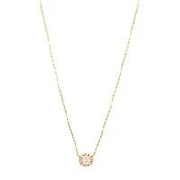 Diamond Halo .12CT Necklace