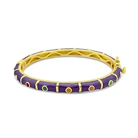 Purple and Multicolor Dots Kids Bangle Bracelet