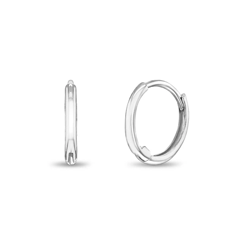 White Gold Tiny Hoop Earrings