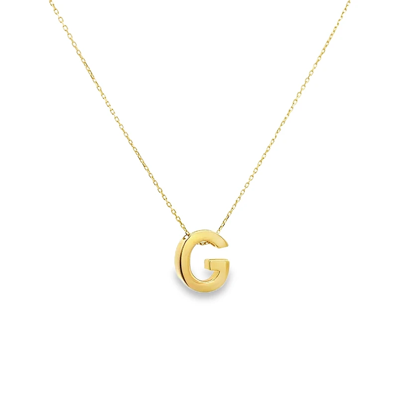 Gold G Initial Necklace