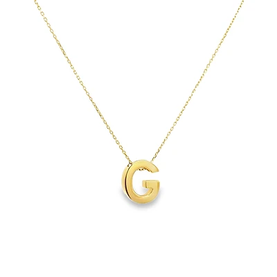 Gold G Initial Necklace