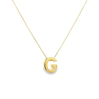 Gold G Initial Necklace