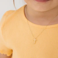Star Cutout Cross Kids Necklace