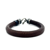 Brown Snake Leather Bracelet