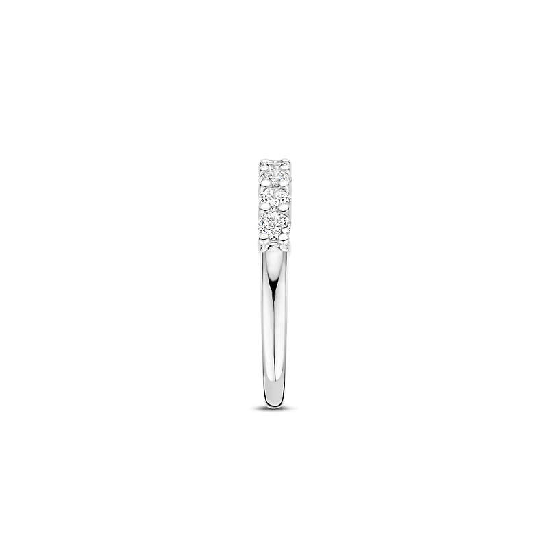 Half Eternity Silver Ring