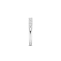 Half Eternity Silver Ring