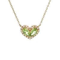 Pear Cut Heart Illusion Necklace