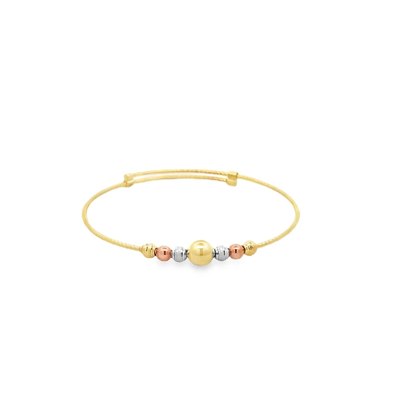 Wire Three Tone Gold Kids Bracelet