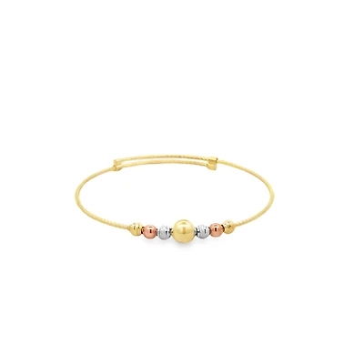 Wire Three Tone Gold Kids Bracelet