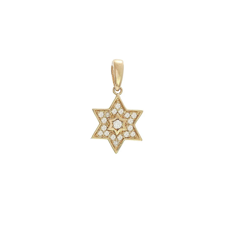 Star of David Diamond Pendant