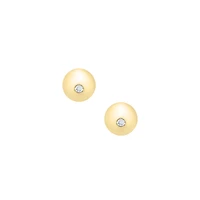 Half Ball Diamond Kids Stud Earrings