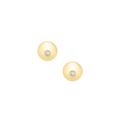 Half Ball Diamond Kids Stud Earrings