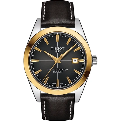 Gentleman Powermatic Black Dial and Strap 40MM Watch