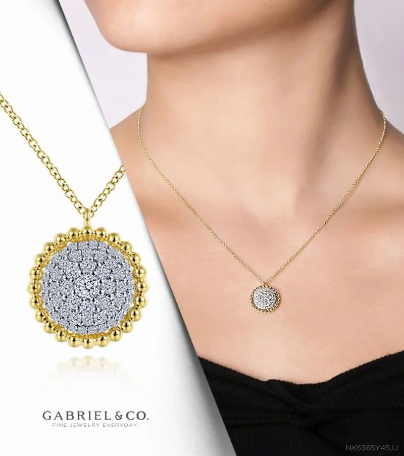 Diamond Pave Large Bujukan Bead Necklace