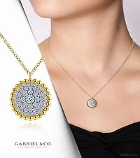Diamond Pave Large Bujukan Bead Necklace