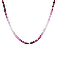 Gradient Ruby Gem Stone Necklace