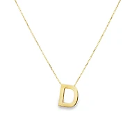 Gold D Initial Necklace