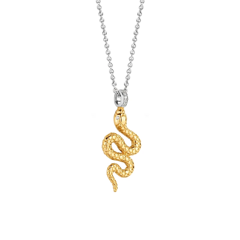 Sophisticated Snake Golden Necklace