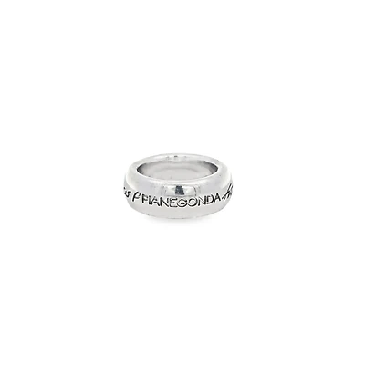 Cosmic Silver Polished Wide Band Ring