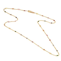 Multi Colored Gems By The Yard Necklace