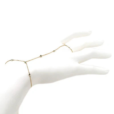 Green Emerald Five Stones Hand Chain