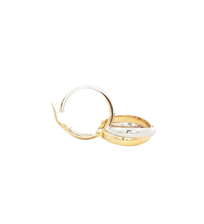 Two-Tone 23MM Intertwined Hoops