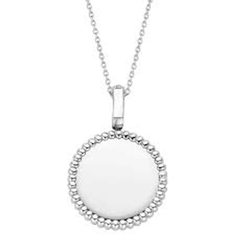 Polished Silver Disk Necklace