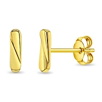 Gold Bar Stud Earrings