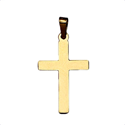 Solid Gold Cross Pendant 35MM