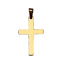 Solid Gold Cross Pendant 35MM