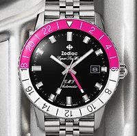 Super Sea Wolf GMT 40MM Pink Watch